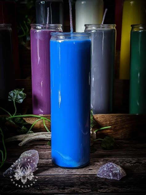Enigmatic magic with blue candles